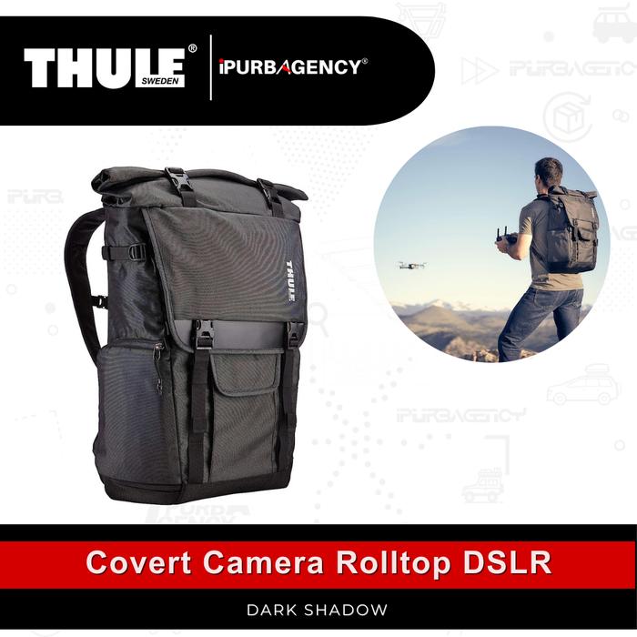 Jual Thule Covert camera backpack rolltop DSLR Mineral blue