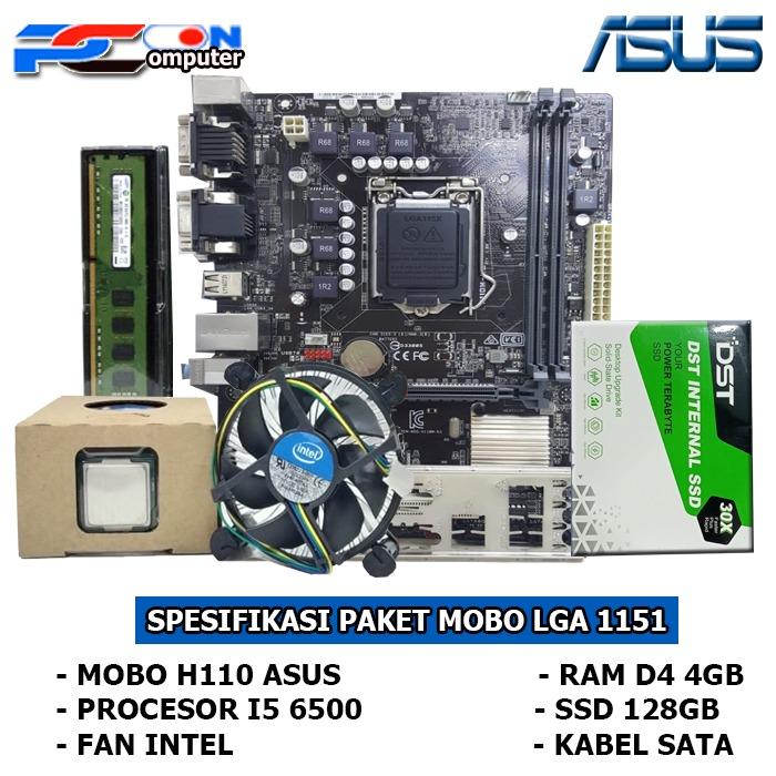 Gambar Mobo Mainboard LGA 1151 DDR4 PAKET LENGKAP i5 6500 - ASUS dari PC ON COMPUTER undefined Tokopedia