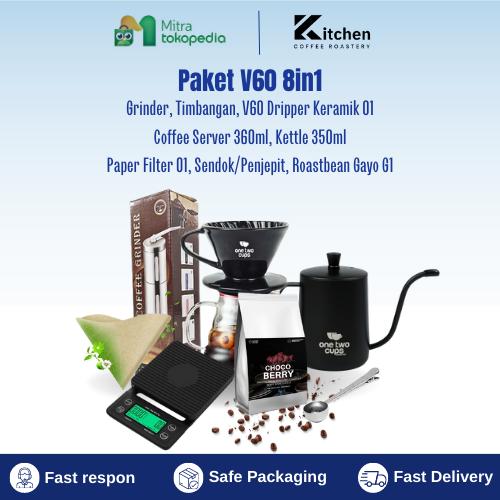 Gambar Paket Manual Brew Alat Kopi V60 - 8in1 dari Kitchen Roastery undefined Tokopedia