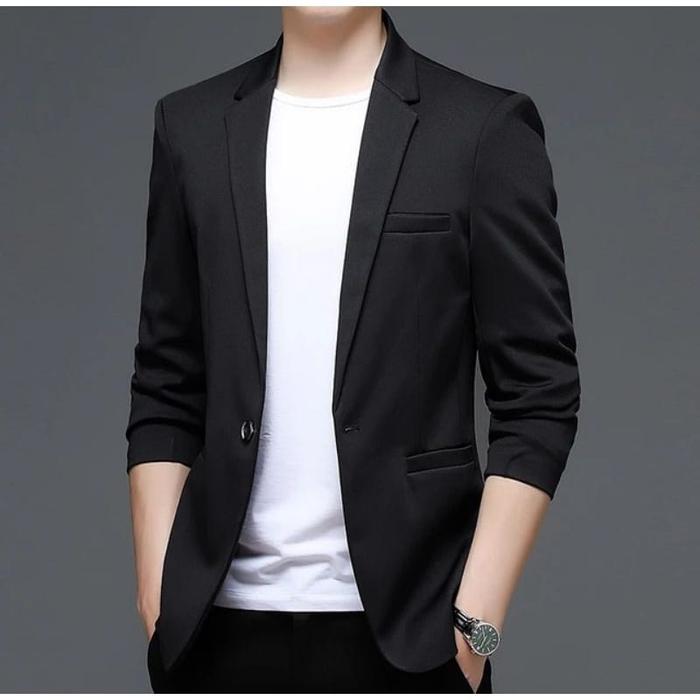 Gambar jas pria slim fit / jas pria terbaru outwer / jas pria / blazer pria - Hitam, XL dari PUTRI_GROUP undefined Tokopedia
