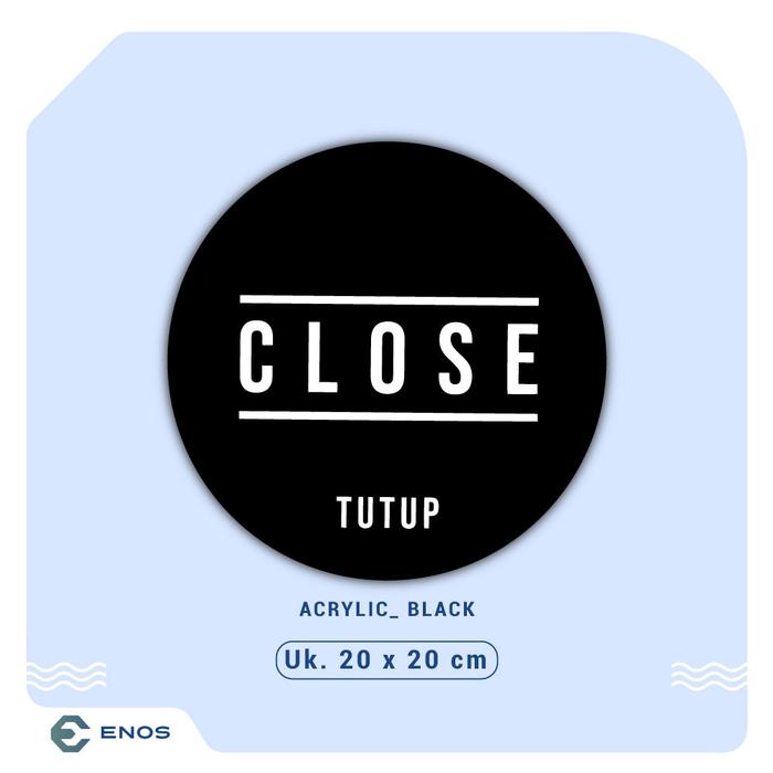 Gambar Open Close Akrilik Sign Buka Tutup Sign System - Hitam, 20 cm dari enosdigital.id undefined Tokopedia