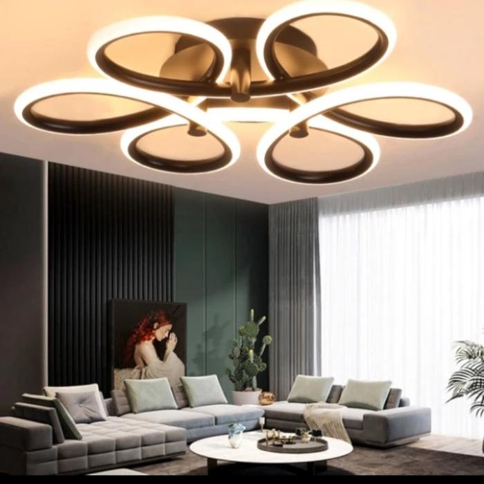 Gambar Lampu gantung hias Plafon Minimalis Led 3 warna - Hitam dari velins sinar undefined Tokopedia