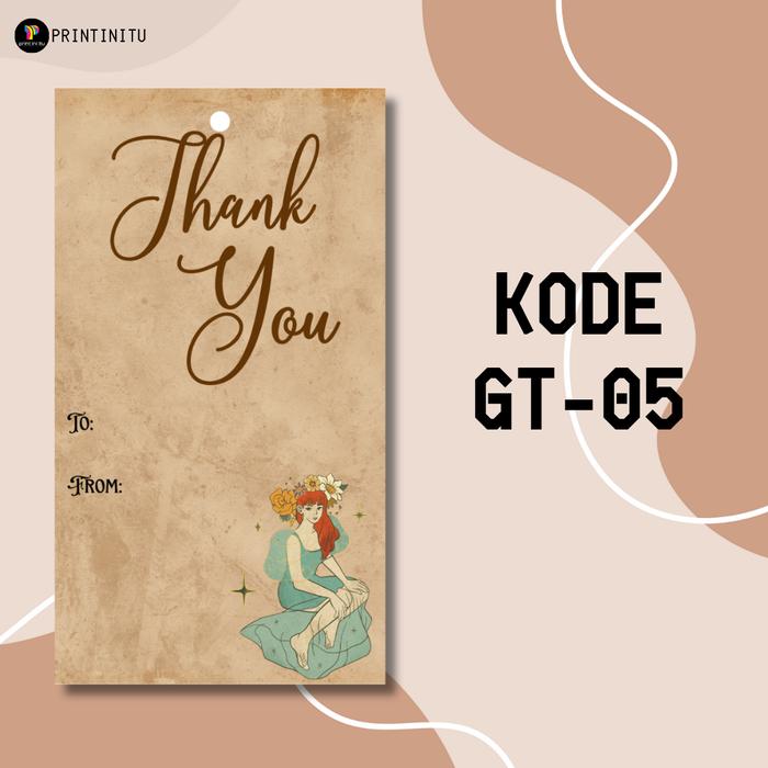 Gambar Cetak Hang Tag Baju / Gift Tag / AC 260 / HangTag Custom / Laminasi - GT-5, 2 Sisi - Glossy dari Printiniitu undefined Tokopedia