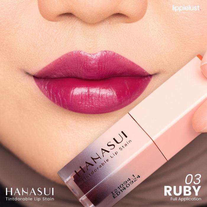 Gambar HANASUI TINTDORABLE LIP STAIN - LIP TINT HANASUI - 03 RUBY dari NVN Store Online undefined Tokopedia