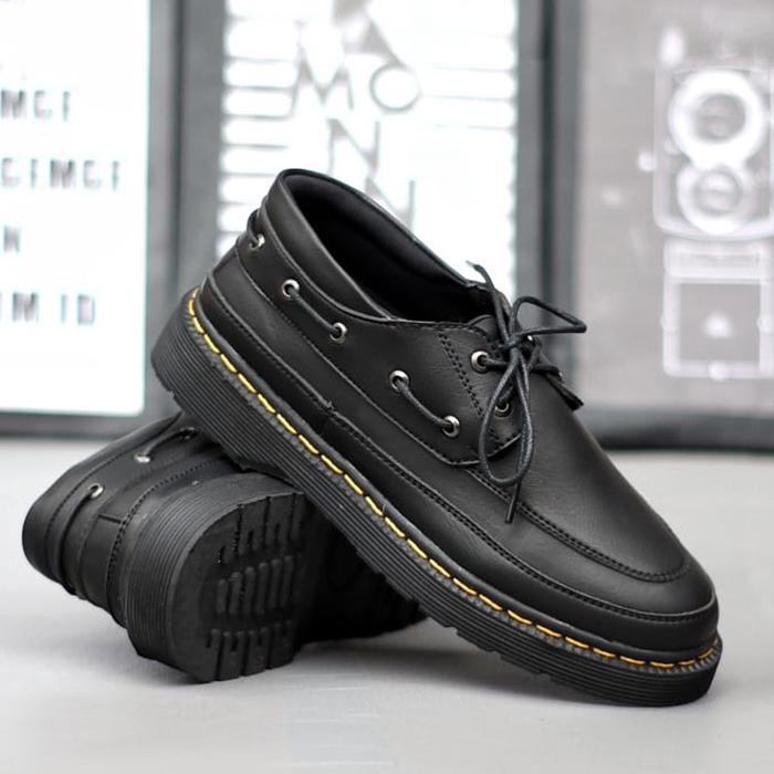 Gambar Sepatu Penny Loafers Pria Semi Kulit Pantofel Kerja Formal Boots Black - Dario1, 38 dari Shaka Footwear_NEW undefined Tokopedia