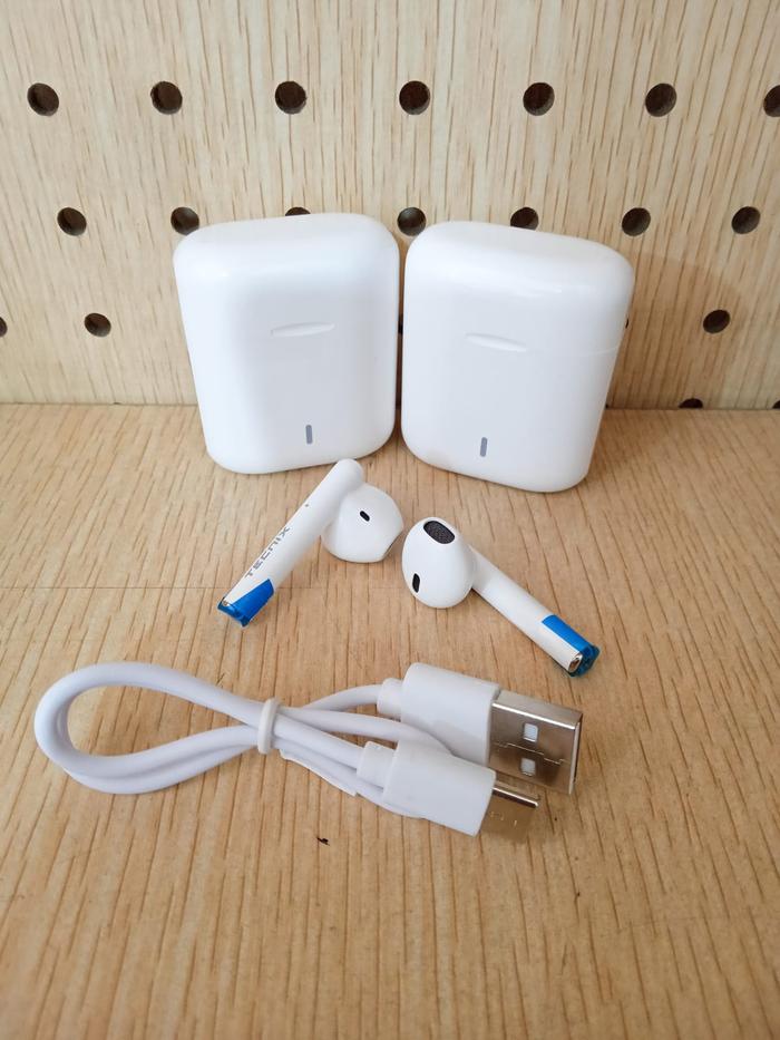 Headset Bluetooth Tecnix EP-T77 Headset TWS Earphone Bluetooth Putih