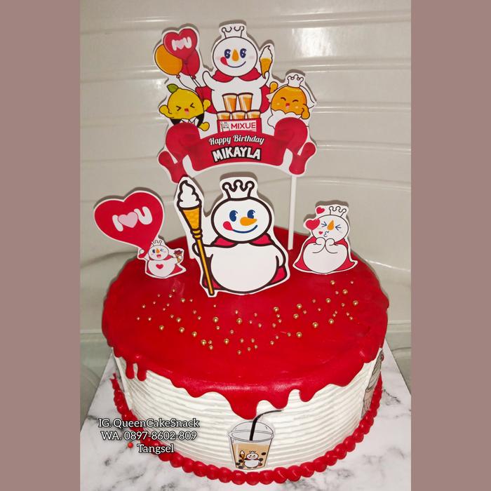Gambar Kue Ulang Tahun unik Lucu tema Mixue serpong BSD Tangerang Selatan - Vanilla Berry, D. 20cm dari Queen Cake Snack undefined Tokopedia
