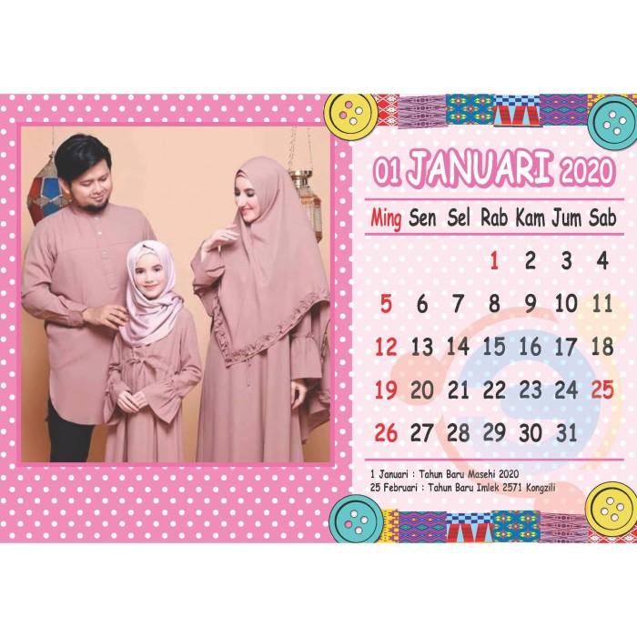 Gambar Kalender Meja 2025 | Custom Template | 7 Lembar 2 Sisi A5 dari Third Child undefined Tokopedia