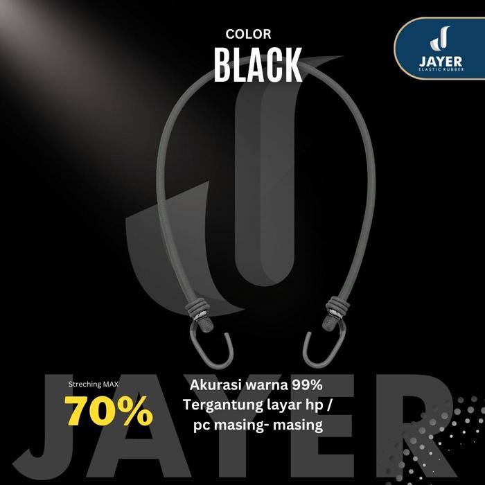 Gambar Tali bagasi motor 60cm tali ikat barang serbaguna Kualitas Premium - Hitam dari Jayerindo undefined Tokopedia