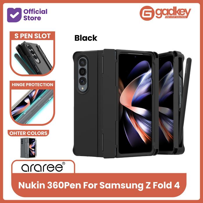 Gambar Case Samsung Galaxy Z Fold 4 Araree Nukin 360 Hinge Casing Clear - SPEN Black dari GAD Official undefined Tokopedia