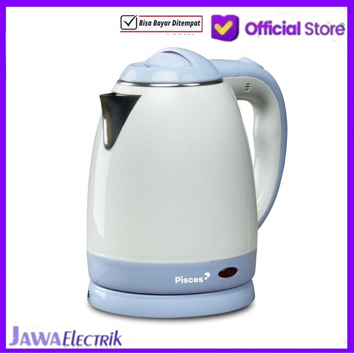 Gambar Teko Kettle Pisces Pk122 Kapasitas 1,2 Liter Body Anti Panas dari Jawa Electrik undefined Tokopedia