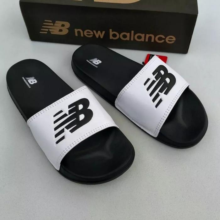 Gambar sandal slop new balance original dewasa sendal nb logo - nb full putih, 42 dari munirstore01 undefined Tokopedia