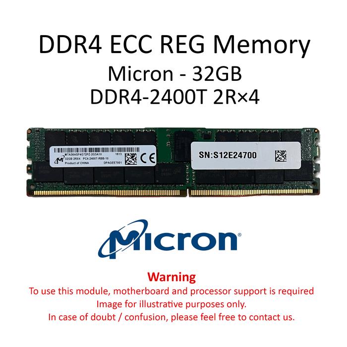 Gambar Micron Server Memory RAM DDR4 ECC REG RDIMM 2133P 2400T 2666V - 32GB 2400T dari Plushy Store undefined Tokopedia