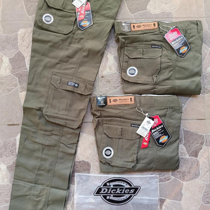 Gambar Celana Cargo Panjang Pria Hijau Army Distro Dickies Premium - Hijau Army, 28 dari Mikaylacolection undefined Tokopedia
