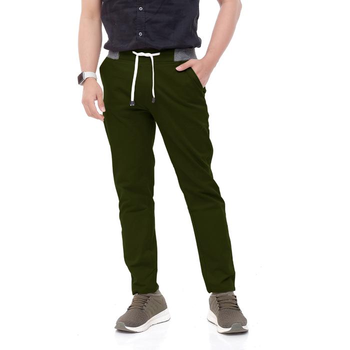Gambar Celana Panjang Pria Chino Slim Fit Bahan Katun Tebal Stretch 27-44 Rip - Army, 34 dari Vania Carissa undefined Tokopedia