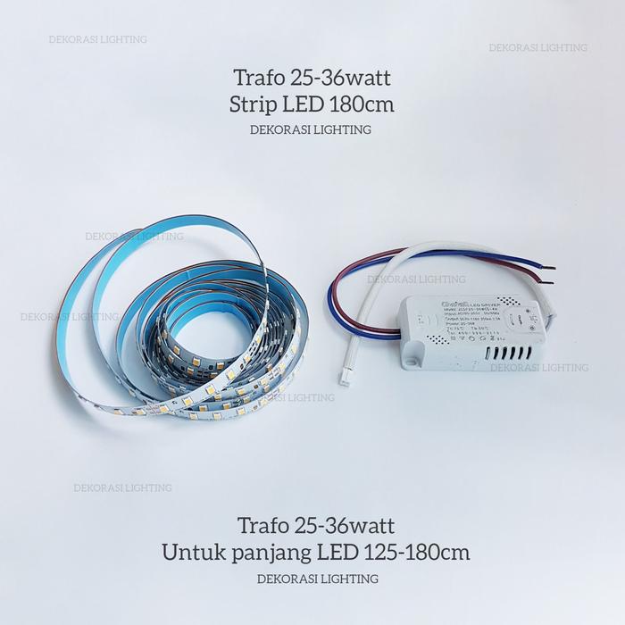 Gambar Led strip trafo driver sparepart untuk servis lampu dinding gantung - Strip 180cm, Strip + TRAFO dari DEKORASI LIGHTING undefined Tokopedia