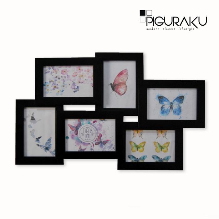 Gambar Pigura Bingkai Foto - Beauty 6 Multiple Photo Frame - 2,5 cm - Black dari PigurakuSurabaya undefined Tokopedia