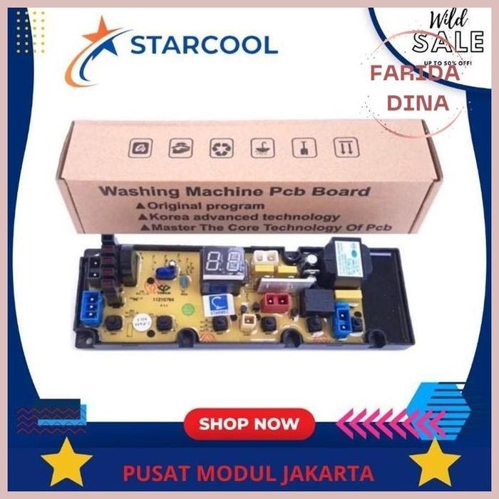Gambar modul pcb mesin cuci akari AWM-9B8K turbo spin auto - OEM/BIASA dari faridadina undefined Tokopedia