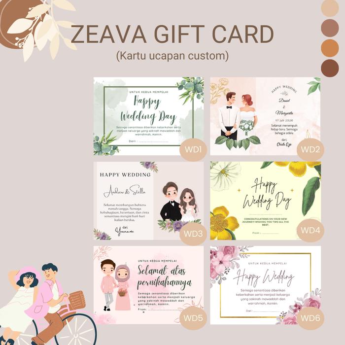 Gambar [ZEAVA] Kartu Ucapan Ulang Tahun Custom/Birthday Card/Gift Card - Wedding Card dari zeava undefined Tokopedia