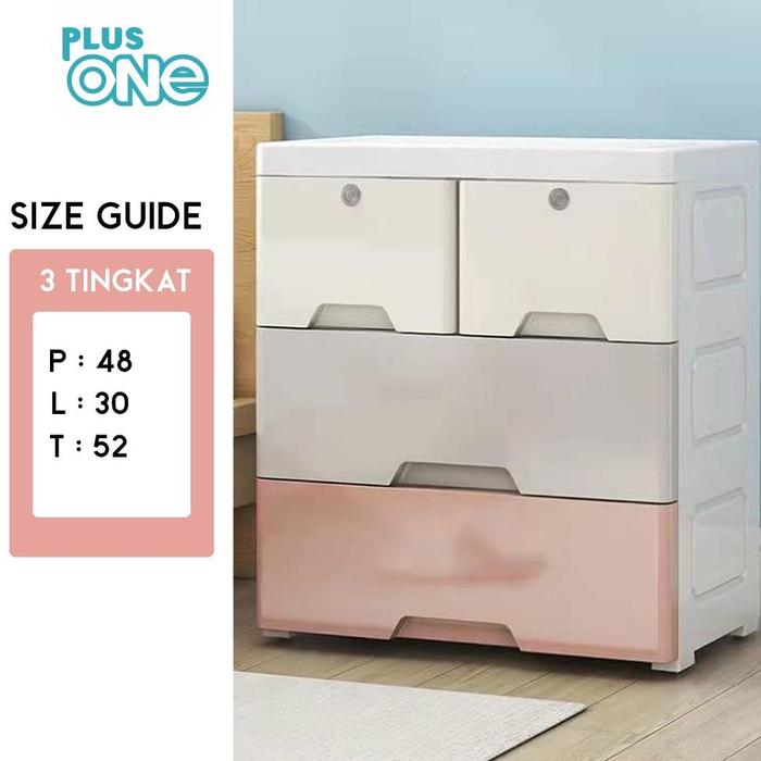 Gambar joss plus one lemari plastik pakaian anak dan dewasa ukuran jumbo 5 - 3 Tingkat dari Toko Salwani undefined Tokopedia