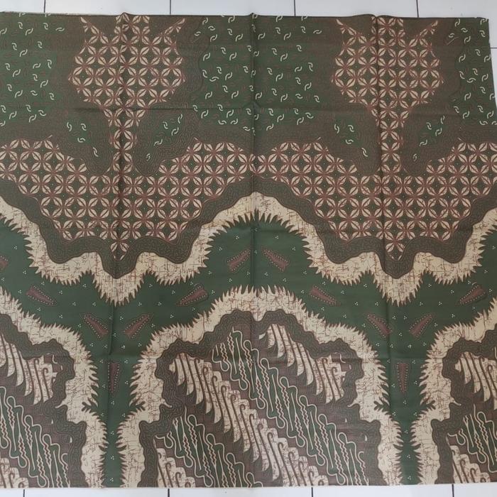 Gambar Batik Solo Sragen kain katun printing motif kawung beras jiglok dari Lestari Batiku undefined Tokopedia