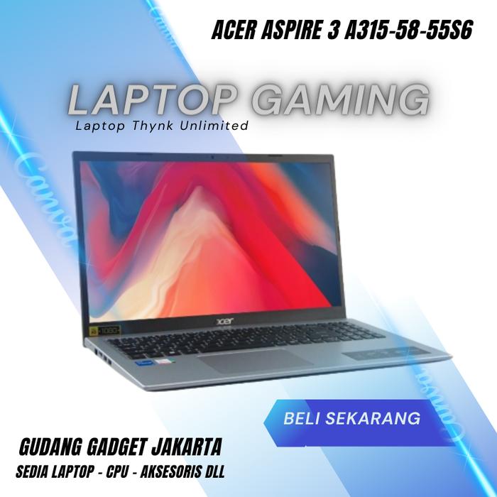 Jual Acer Aspire A315-58-55S6 Core i5-1135G7 12GB RAM 256GB SSD+