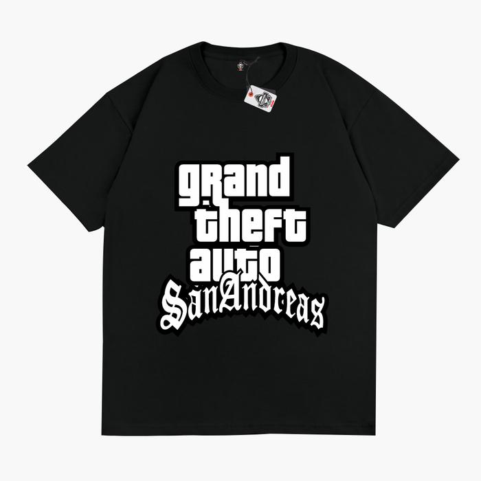 Gambar Kaos Baju Game Grand Theft Auto GTA San Andreas Kaos Game - Karimake - V1 HITAM, S dari KRMK Karimake undefined Tokopedia
