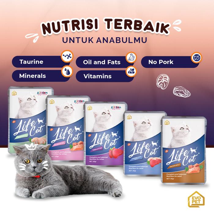 Gambar Life Cat Sachet 85gr wet food Life Cat Kitten 12 sachet dari petshop nice undefined Tokopedia