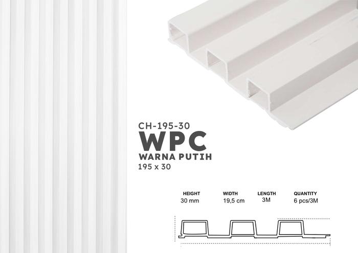 Gambar Wall Panel Wood Panel WPC Wallpanel Woodpanel WPC Polos TEBAL 30 MM - PUTIH dari Wang Interior undefined Tokopedia