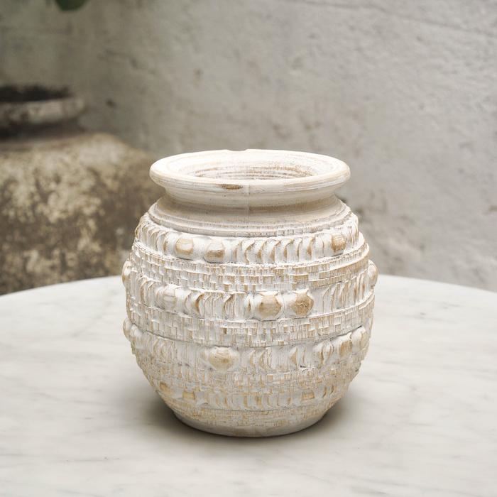 Gambar Vas Kayu Putih - S, Putih dari Mil&Bay undefined Tokopedia