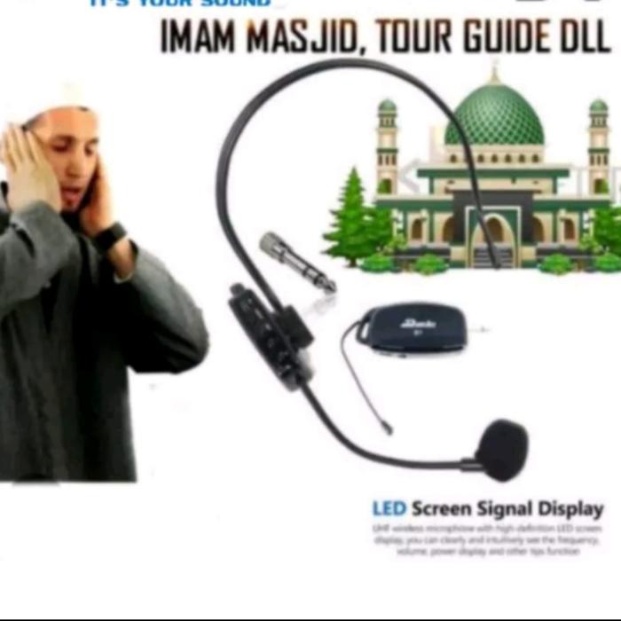 Jual shure uhf mikrofon wireless musholla mic tur presentasi imam ...