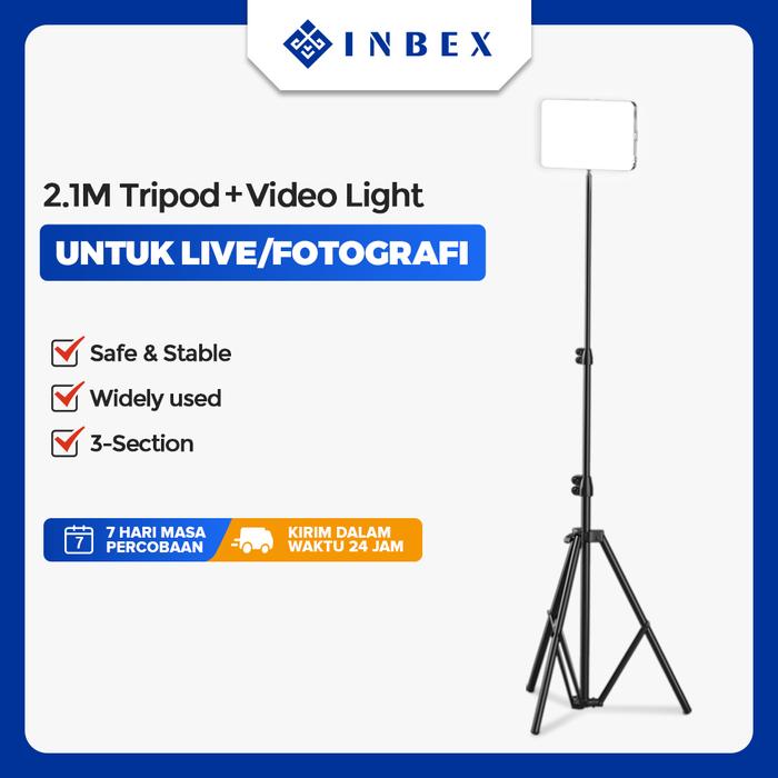 Gambar INBEX live-streaming Room lampu+tripod+Microphone Video Light TikTok - Video Light kit dari INBEX Official Store undefined Tokopedia