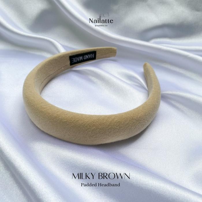 Gambar BANDO BUSA KOREA / BANDO NAGITA SLAVINA / PADDED HEADBAND / BENDO - milky brown dari nailatte undefined Tokopedia