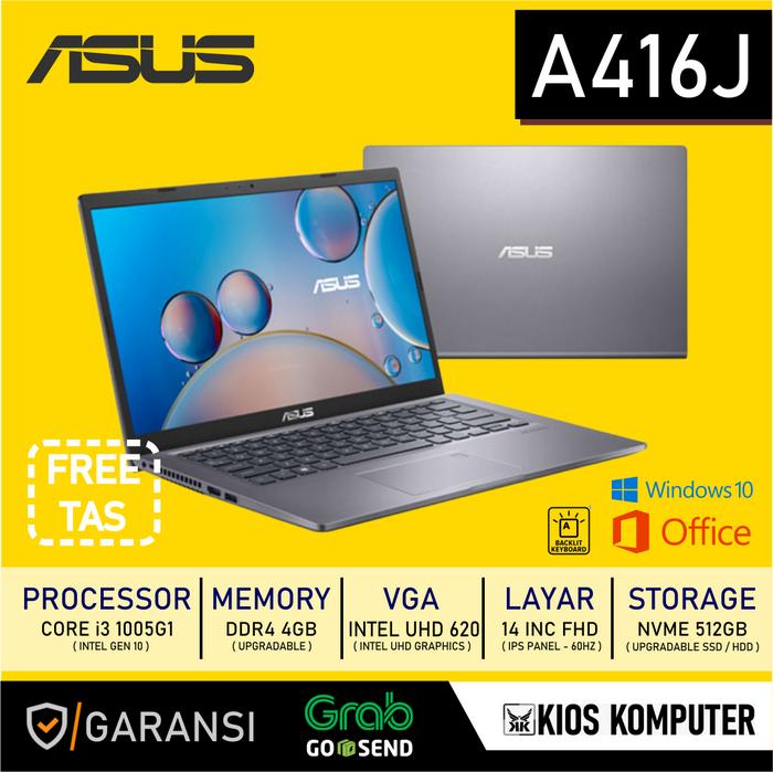 Core I3 Intel Hd Graphics 620 8gb Ram Jual LAPTOP ASUS A416J CORE - Main Image