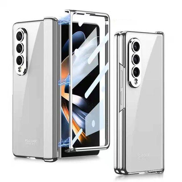 Gambar Case Samsung Galaxy Z Fold 4 5G 360 Hinge Cover Glass Clear Z FOLD4 - SiLver dari i-case undefined Tokopedia
