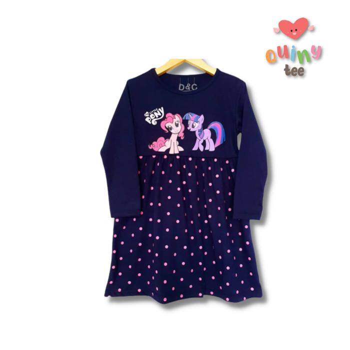 Gambar D&C Dress anak anak umur 2 -10 tahun lengan pendek cute lucu - Ponnies LP, S dari Quinytee undefined Tokopedia