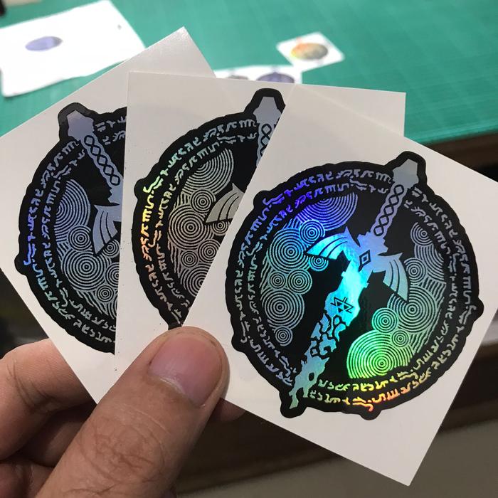 Gambar Premium Sticker Holographic Zelda Tears of the Kingdom Hieroglyph Logo - Broken Sword BR dari KYA CIPTA JAYA undefined 4 Tokopedia