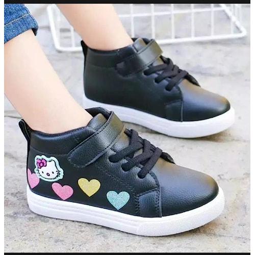 Gambar Sepatu Boots Anak Perempuan Motif Hello Kitty Love Spatu Anak Cewek - Hitam, 25 dari Zoonas Store undefined Tokopedia