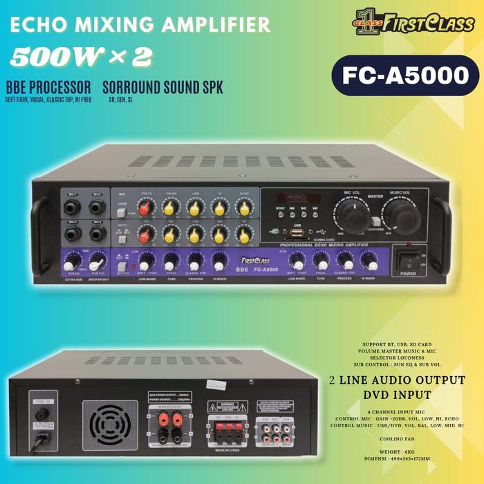 Gambar power mixer amplifier FirstClass 4 Channel FC-A5000 - FC A5000 dari indo avril undefined Tokopedia