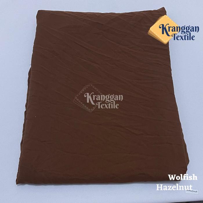 Gambar Bahan Kain Wolfis Polos Premium Lebar 150cm - Hazelnut dari Kranggan Textile undefined Tokopedia