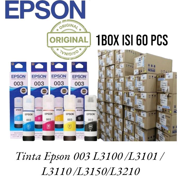 Gambar TINTA PRINTER EPSON 003 L1110, L3110, L3101, L3150, L5190 - Biru dari Trendy laser undefined Tokopedia