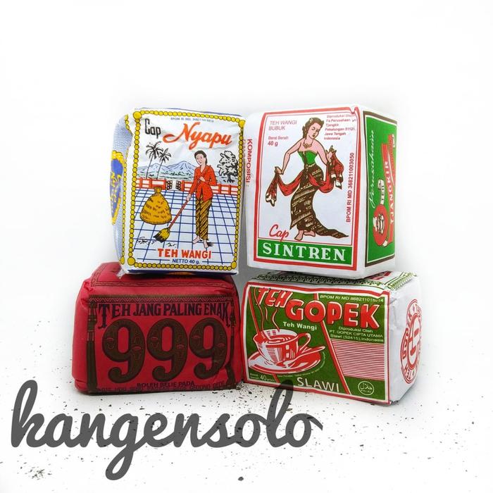 Gambar PAKET 4 Teh Kombinasi Enak GOPEK SINTREN 999 NYAPU 200GR KHAS SOLO - Paket 4 Teh dari kangensolo undefined Tokopedia