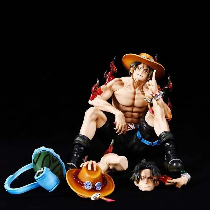 Gambar action figure one piece portgas d ace sitting position box dari Antique mise undefined Tokopedia