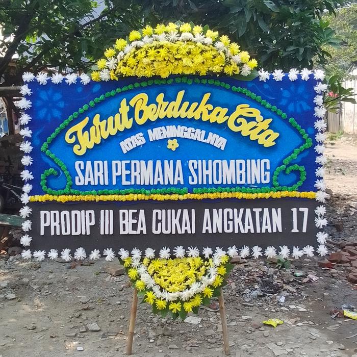 Gambar karangan bunga duka cita Bekasi Utara,dharma agung,bekasi - Biru dari RIZA FLORIST BEKASI undefined Tokopedia