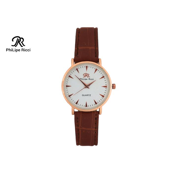 Gambar PhiLipe Ricci Jam Tangan Pria Analog Dial Bulat Strap Kulit LKOB16 - Rose Putih dari PhiLipe Ricci undefined Tokopedia