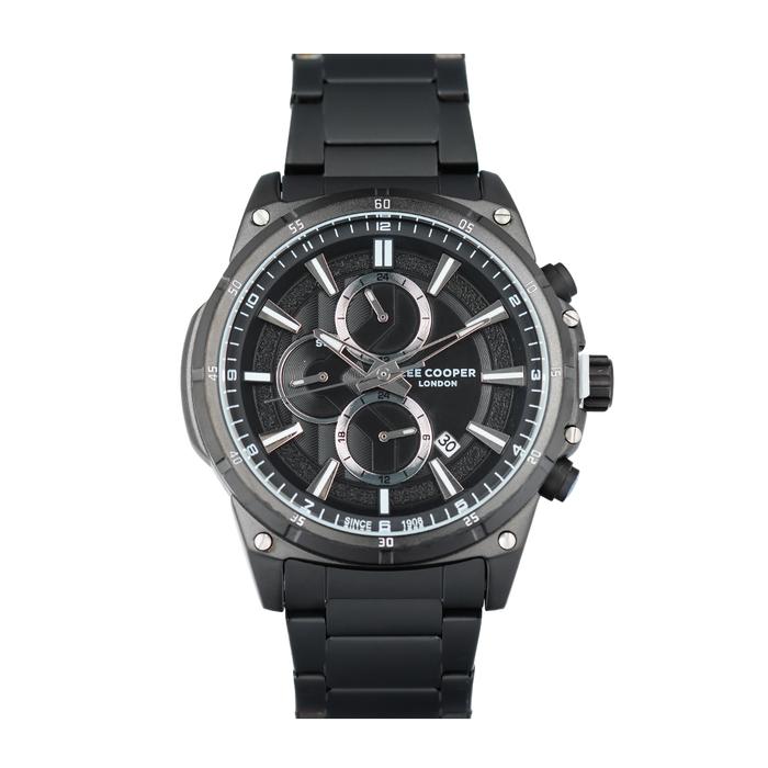 Jam Tangan Pria Lee Cooper Lc07490650 Multi Function Black Dial
