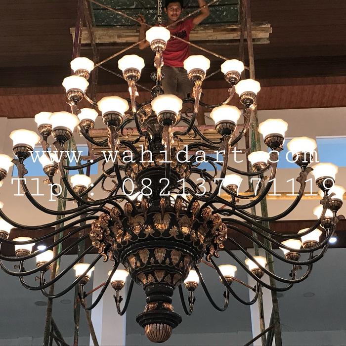 Gambar Lampu Gantung Robyong | Lampu joglo Tembaga dari Wahidart undefined Tokopedia