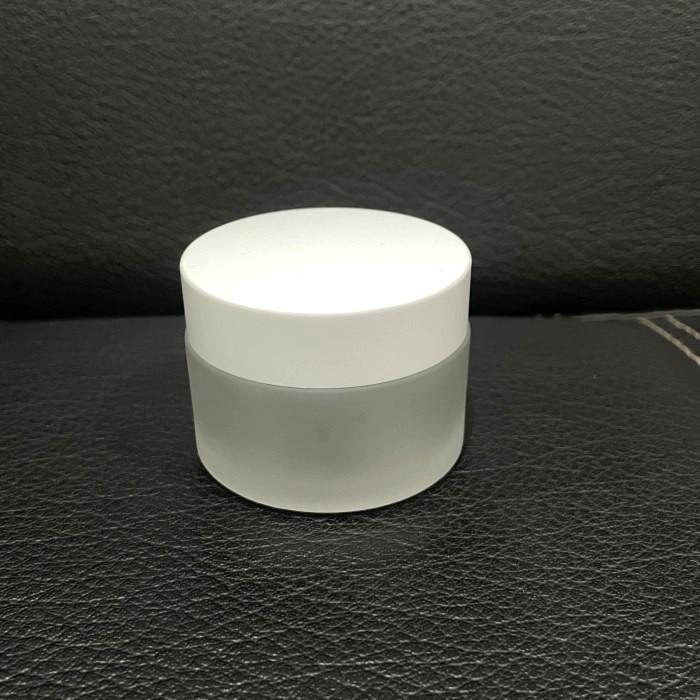Gambar BABEE - Pot Frosted 30gr Import / Pot Cream 30 Gram Kaca / Glass Jar - 30gr PUTIH dari Babee Store undefined Tokopedia