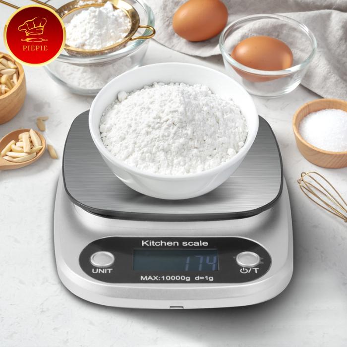Gambar Piepie Timbangan Dapur Mini Digital 10kg Akurasi 1g - Silver dari piepiebakewareofficial undefined Tokopedia