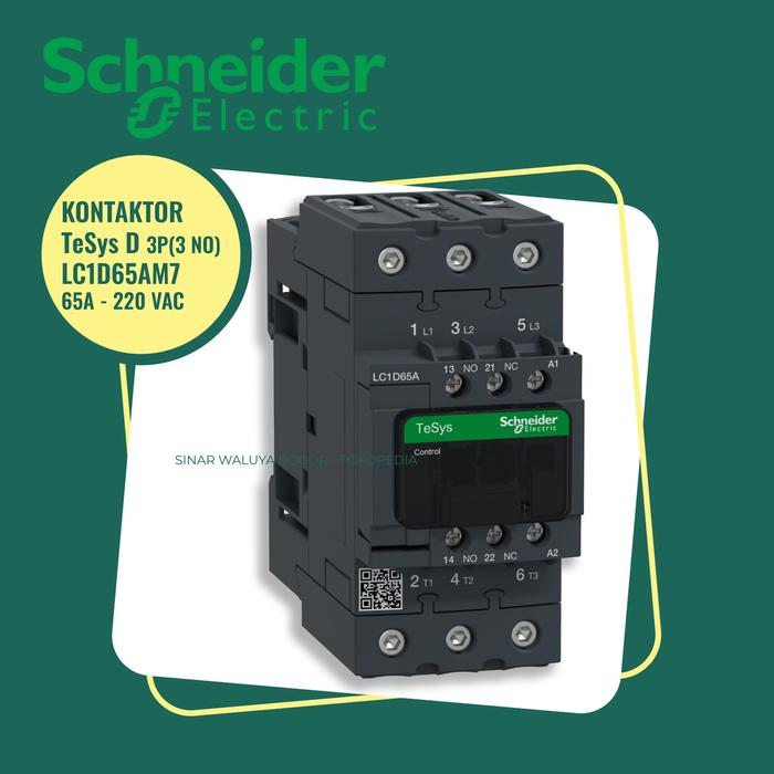 Gambar Kontaktor TeSys D 3P(3NO) AC3 440V 65A 220VAC - LC1D65AM7 dari Sinar Waluya Electric undefined Tokopedia